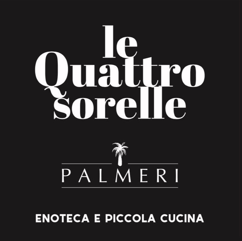 Logo del ristornate Le Quattro Sorelle in bianco e nero
